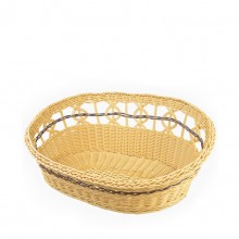 Pure Hand-woven Creamy-white Rattan-woven Pet Nest