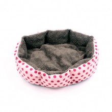 Pink Polka Dot Octagon Cotton Pet Nest