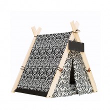 Black White Pet Cat Dog Small Tent (Contains Mat)