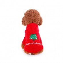 Merry Christmas Christmas Tree Red  Pet Hoodie