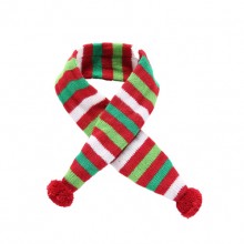 Christmas Green Red Stripes Pet Scarf