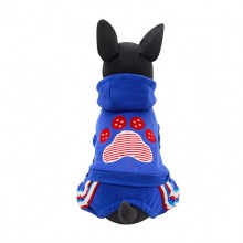 Blue Chubby Ball Fleece Sweater Four Feet Dog Pet Clothes