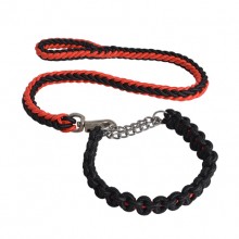 Pet Black Red Nylon Collars And Rope Suits