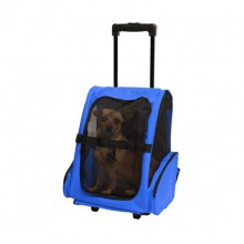 Strengthened Out Portable Pet Blue Pull Rod Backpack