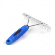 Blue Rubber Handle Rake Pet Comb