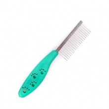 Prevent Knot Pet Stainless Steel Green Straight Comb