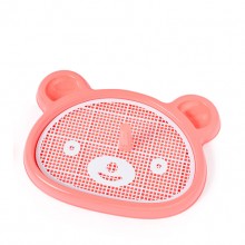 Pink Bear-shaped Pet Toilet With Columns