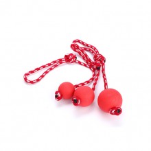 Pet Dog Red Rubber Wear Rope Ball Toy Ball