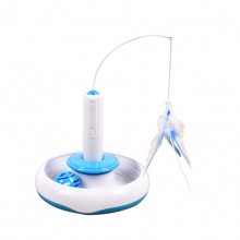Electric Rotating 360 Degrees With Feather Funny Cat Toys(No battery)