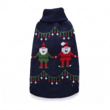 Pet Christmas Navy Blue Turtleneck Sweater