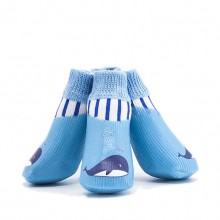 Pet Cotton Blue Whale Waterproof And Non-slip Socks