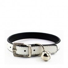 Fine Sheep Skin White Pet Bell Pet Collar