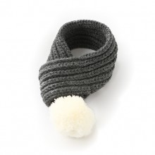 Pet Fluff Ball Cotton Gray Warm Scarf