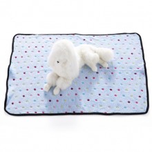 Pet Blue Flannel Color Dotted Blanket