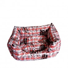 Cotton Printed Red Square Warm Pet Nest