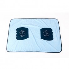 Blue Pet Absorbent Bath Towel Have Pockets