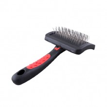 Black Steel Pin Comb Plastic Handle Hair Removal Beauty Pet Dog Comb