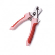 Pink Rubber Handle Stainless Steel Pet Pliers Nail Clippers