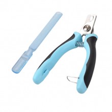 Blue Round Care Nail Art Stainless Steel Dog Cat Pliers Nails Scissors