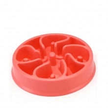 A Pink Bowl That Slows Pet Eating Speed