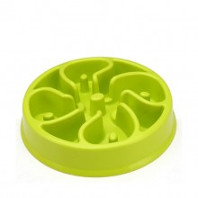 A Green Bowl That Slows Pet Eating Speed