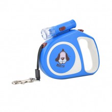 Blue Retractable Pet Traction Rope With Lights