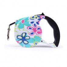 Color Flowers Cartoon Automatic Retractable Pet Traction Rope