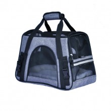 Purple Gray Linen High-Grade Breathable Pet Portable Shoulder Bag