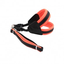 Orange Triangle Mesh Chrome Metal Fastener Dog Chest Strap