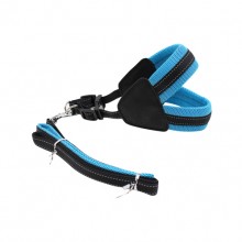 Blue Triangle Mesh Chrome Metal Fastener Dog Chest Strap