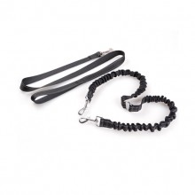 Black Nylon Stainless Steel Double-Headed Dog Pull Rope Pet Traction Rope