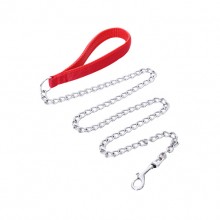 Red Nylon Rope Twist Chrome Collar Set Dog Pet Traction Rope